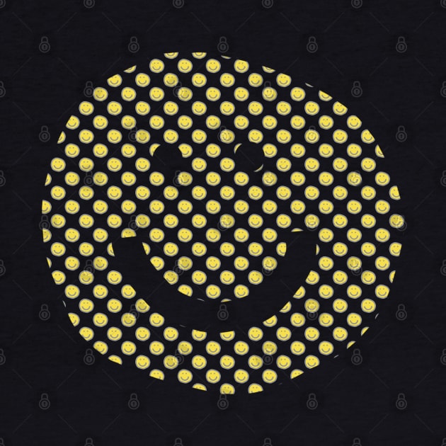 Smiley Face Pattern Illuminating Yellow by ellenhenryart